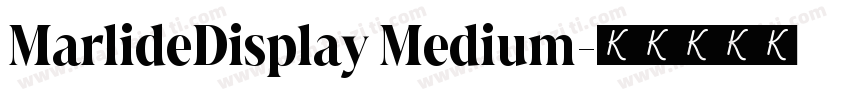MarlideDisplay Medium字体转换